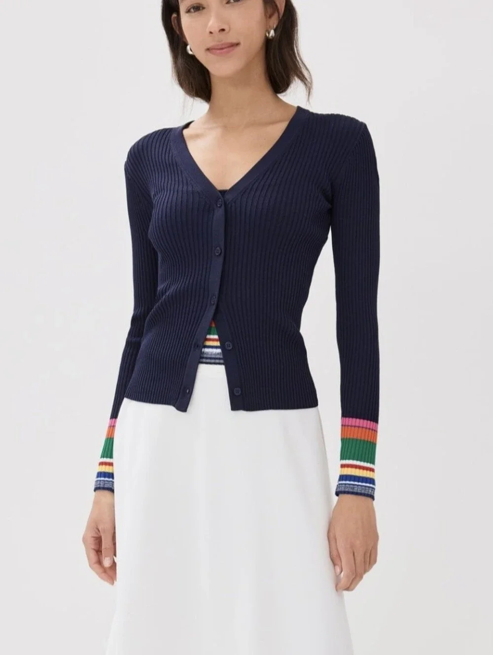 Staud Cargo Sweater - Navy Multi